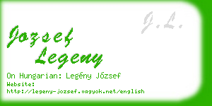 jozsef legeny business card